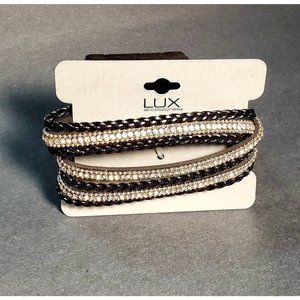 Lux Assessories Bracelet, mixed media wrap bracelet.